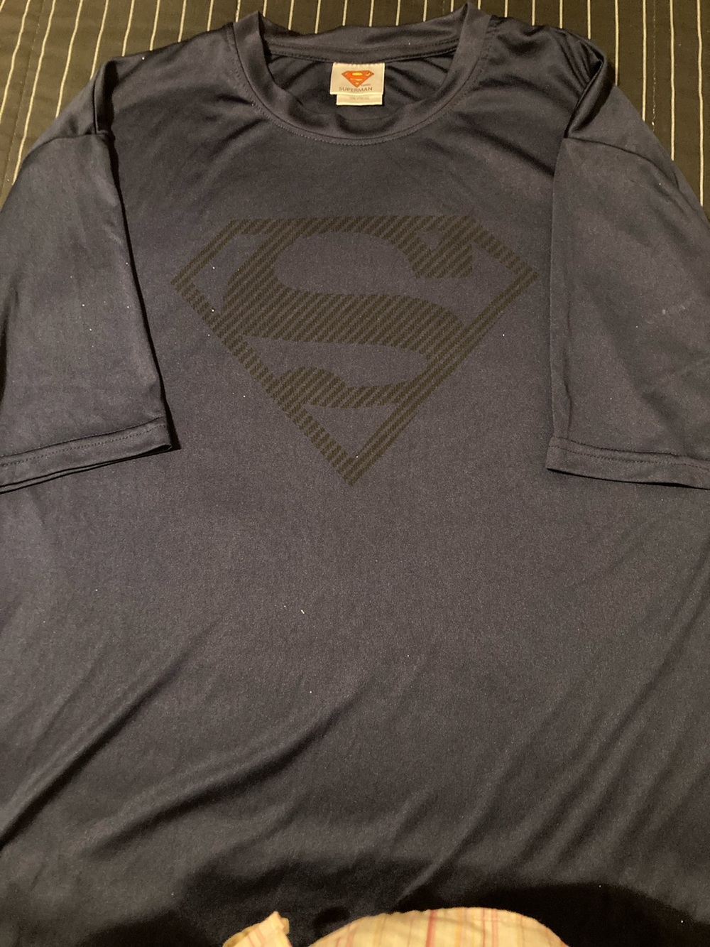 DC Comics Navy Short-Sleeve Tee with Black Superman Emblem